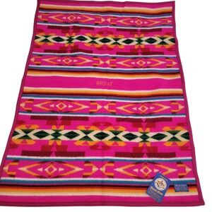 Pendleton NWT Beaver State Wool Cherry Muchacho Robe‎ Crib Blanket Personalized
